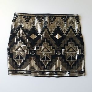 NEW Express Sequined Mini Skirt